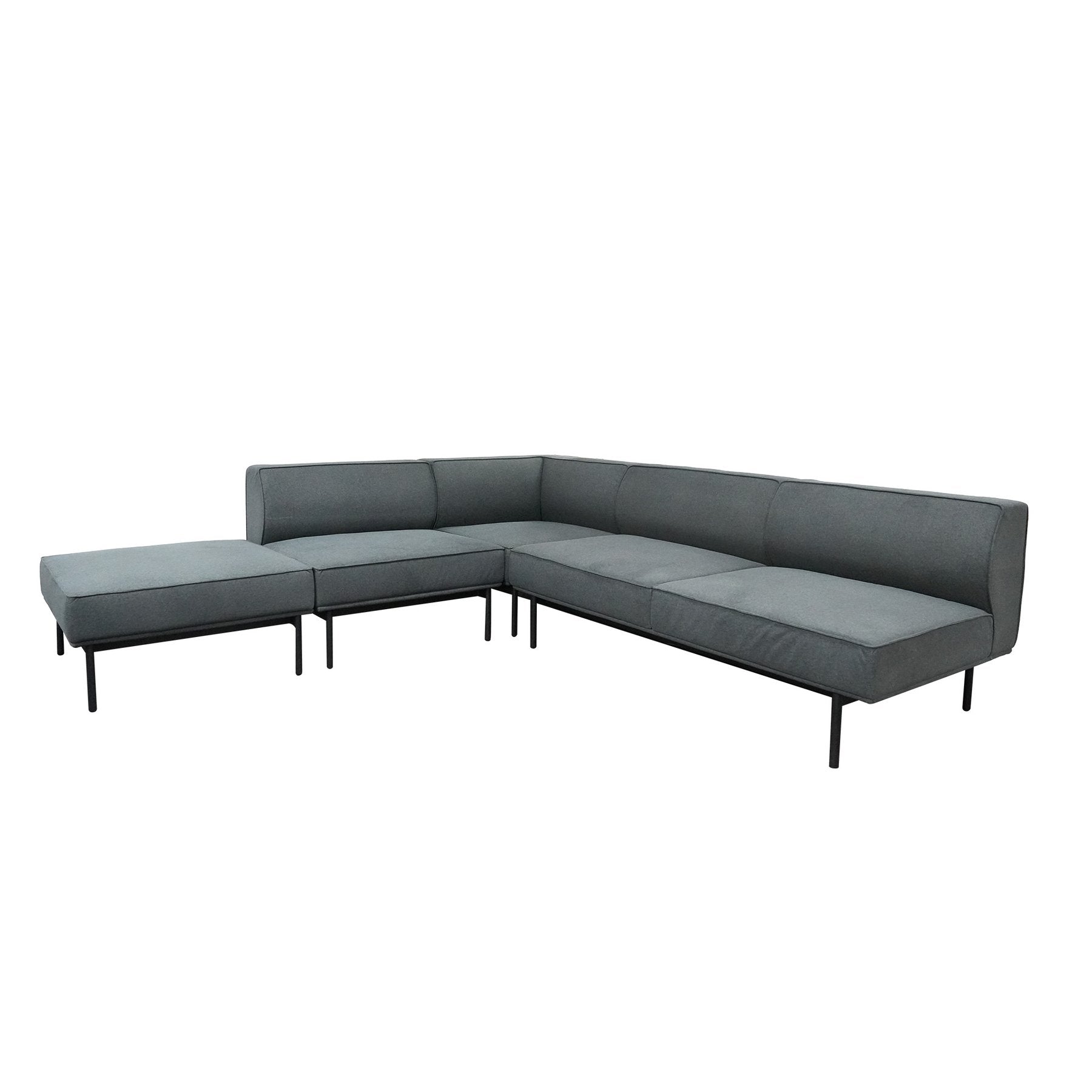 Модул Klark, прав, текстил, 800 х 800 х 720 mm, сив