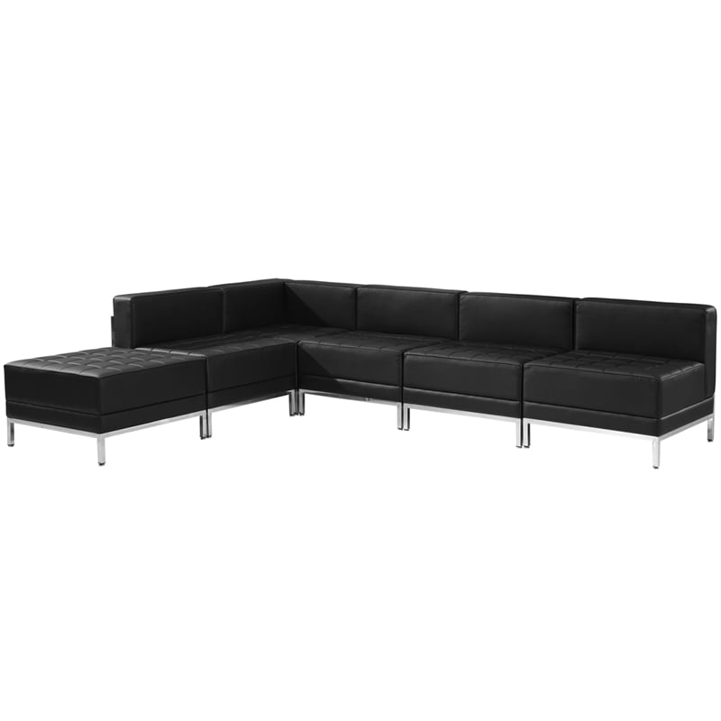 Диван Neo, двуместен, екокожа, метална основа, 1450 х 720 х 700 mm, черен