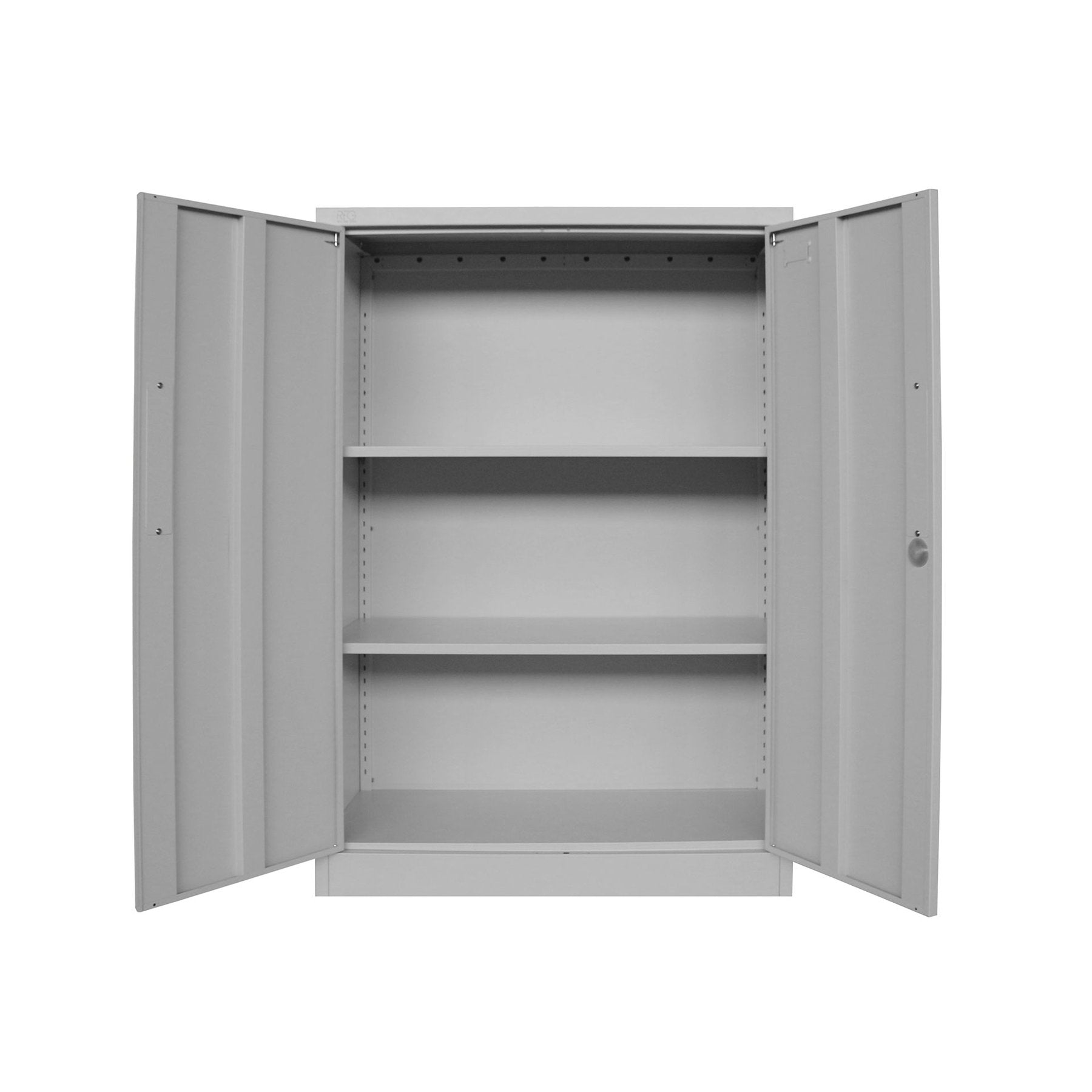 Шкаф, метален, с два рафта, 900 х 400 х 1300 mm, сив