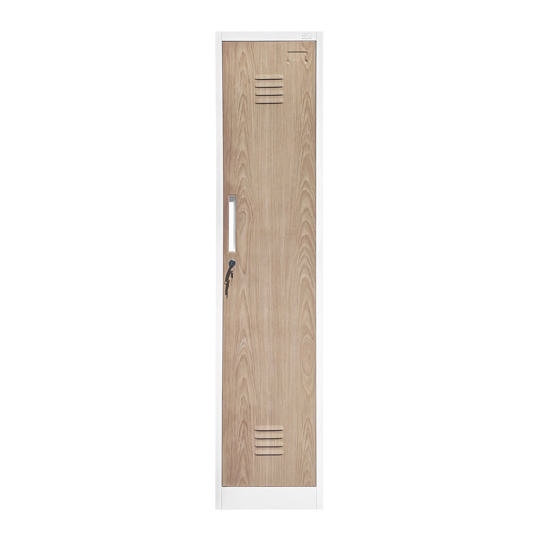 Шкаф, за препарати, метален, 400 х 400 х 1800 mm, кехлибарен дъб и бяло