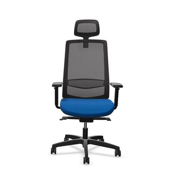 Ергономичен стол Rim Victory VI 1401, Synchronous ST2 механизъм, до 120 kg, син, сглобена мостра