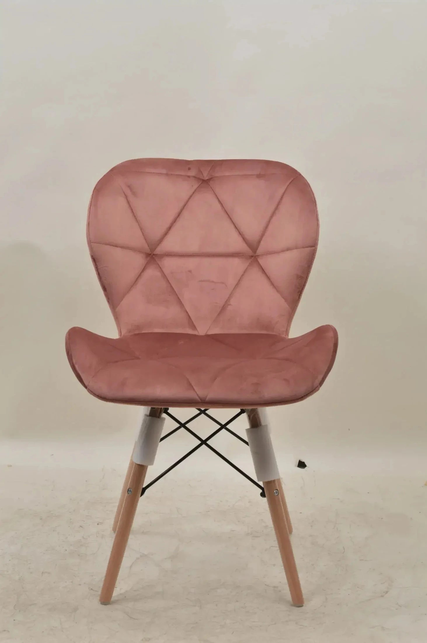 Трапезен стол Мелина Розово кадифе