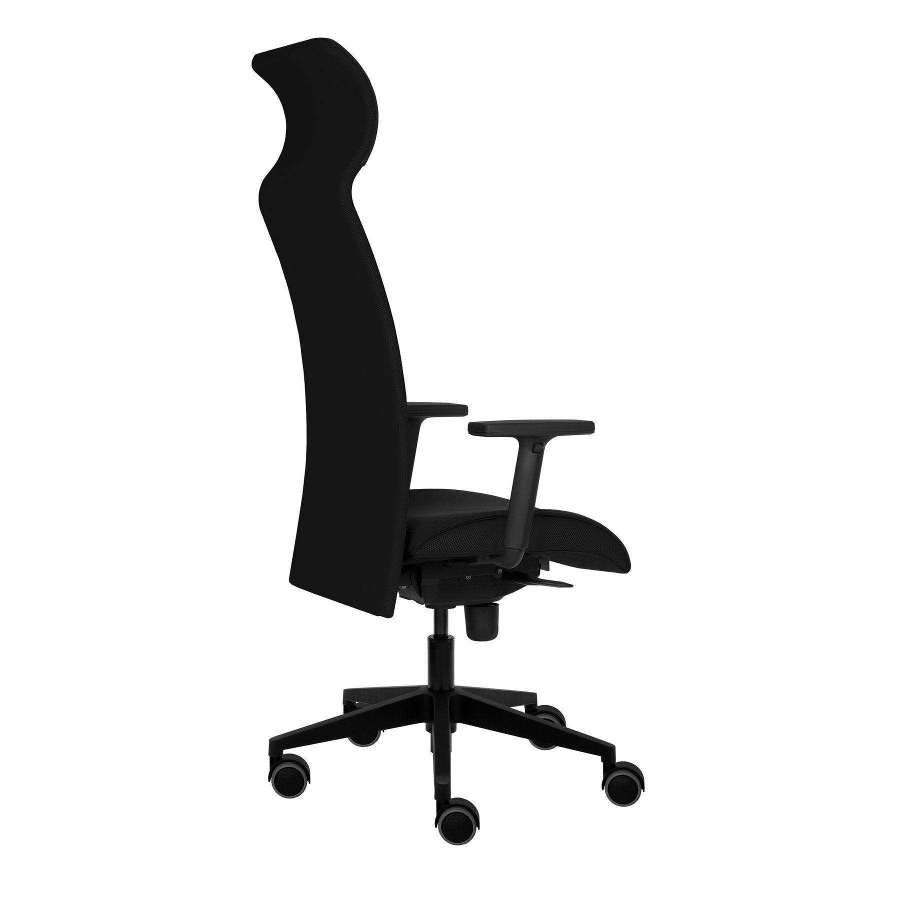 Ергономичен стол Tronhill Solium Executive, дамаска и меш, Synchronous механизъм, до 120 kg, черен