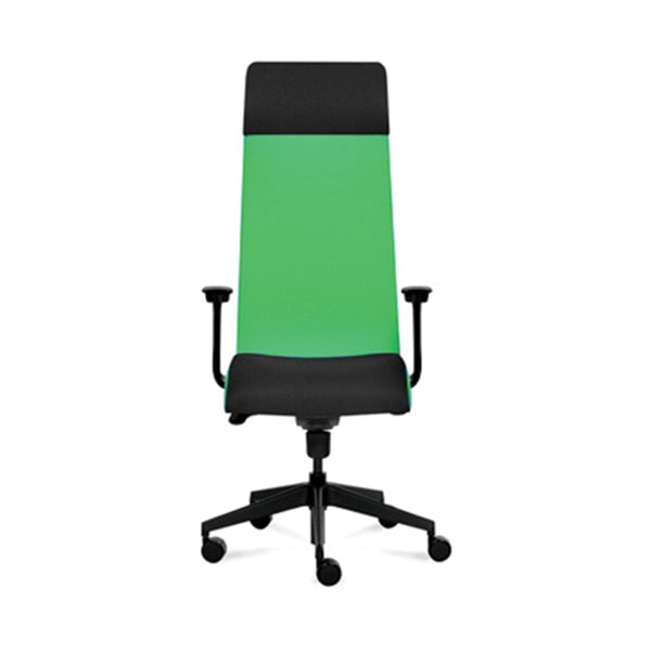Ергономичен стол Tronhill Solium Executive, дамаска и меш, Synchronous механизъм, до 120 kg, зелен