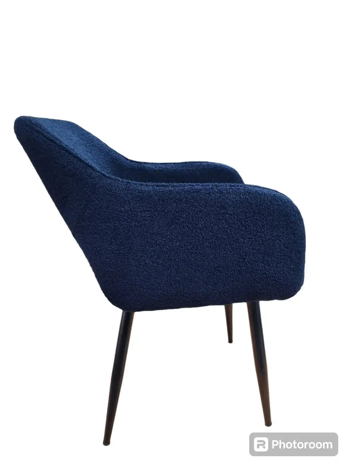 Кресло Амадео/ букле тъмно син 3=4