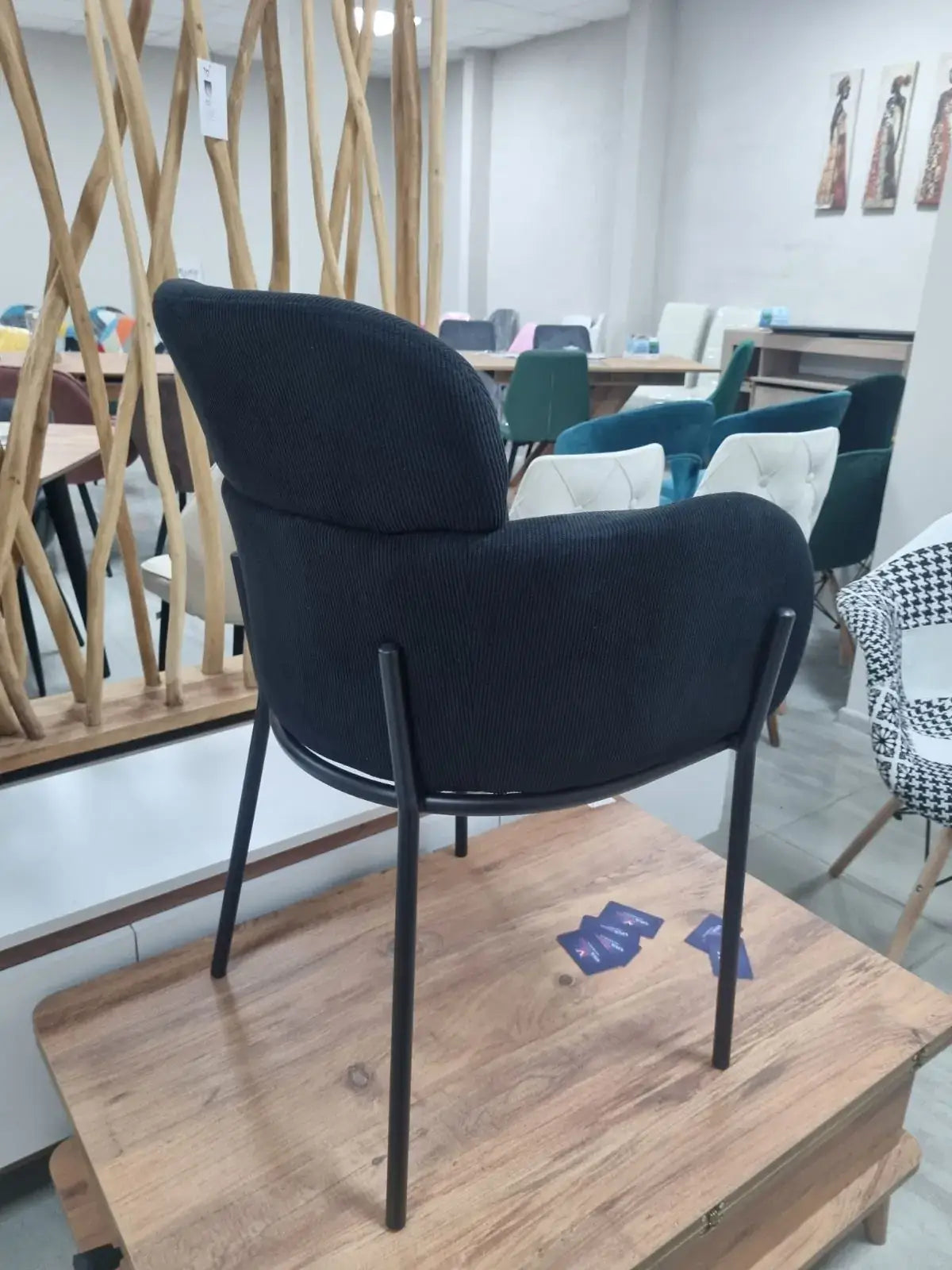 Трапезен стол Изабел сива  дамаска