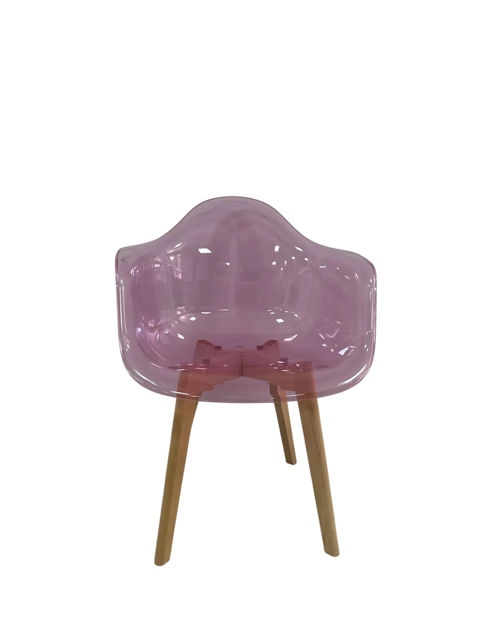 Трапезен стол Тея кристал розов поликарбонат 3=4