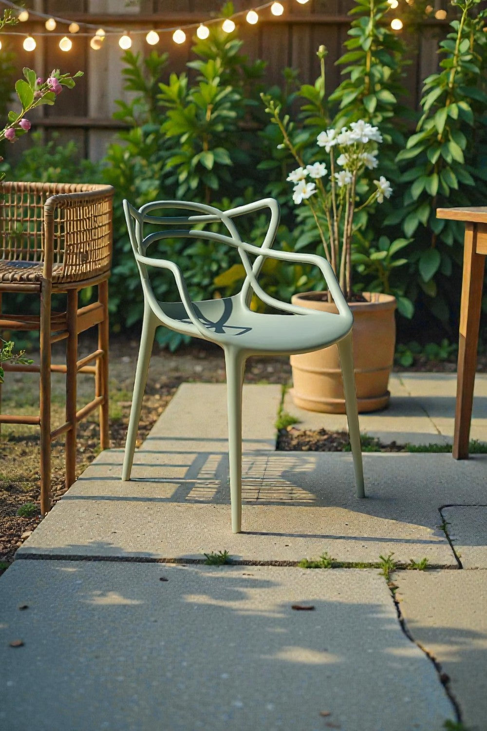 Градински Стол Виена цвят Мента  - Полипропилен с Подлакътници